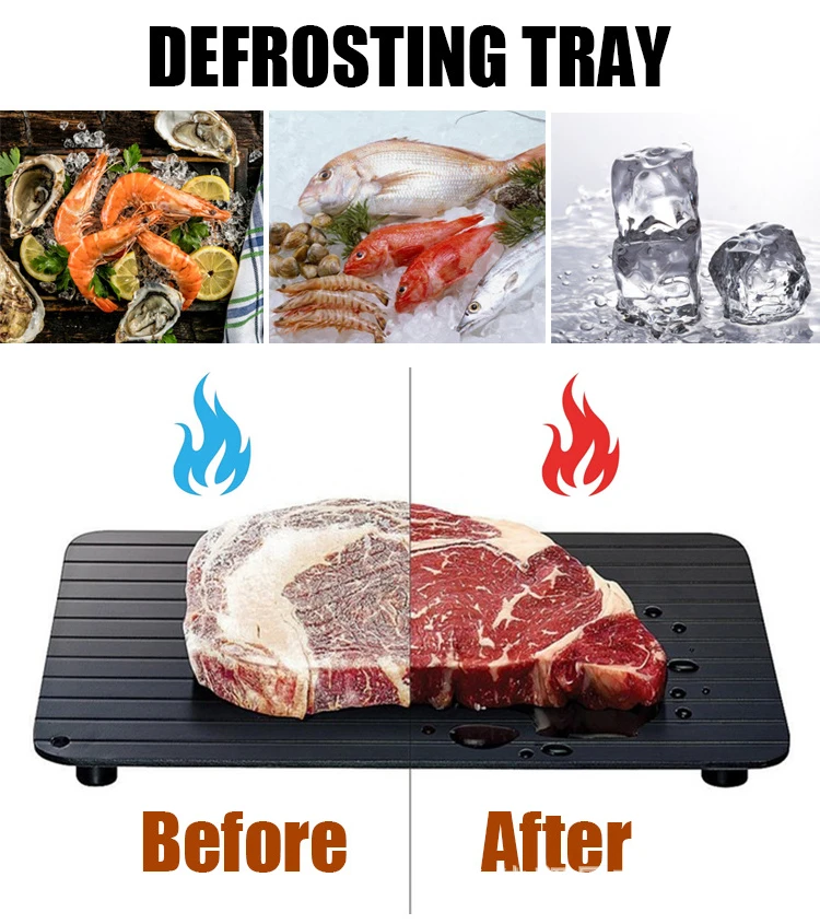 Fast Defrosting Tray Thaw Frozen Food Meat Fruit Quick Defrosting Plate Board Defrost Kitchen Gadget Tool