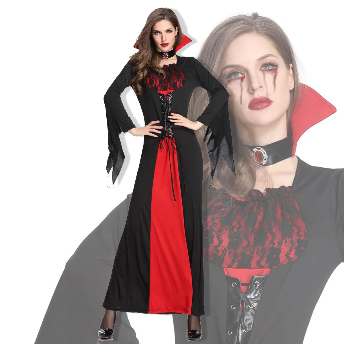 

Halloween Dress Queen Dress Vampire Costume Easter Adult Female Vampire Devil Costume Cosplay