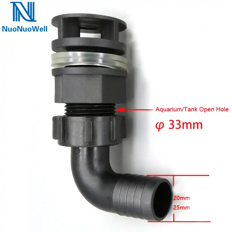 20/25/32mm Blue BulkHead Aquarium Marine Pipe Fitting Connector