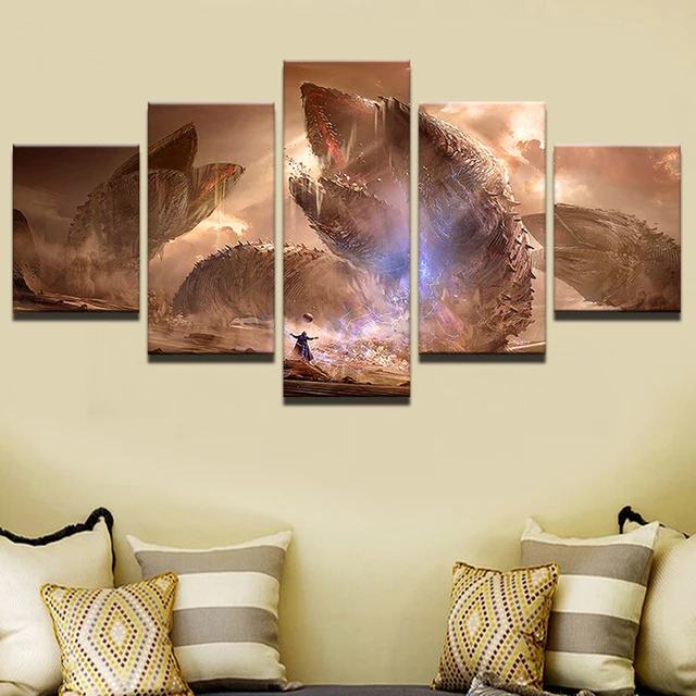 Printed Modular Picture Large 5 Panel Frames Movie Scene Canvas Printed Modular Picture Large 5 Panel Frames Movie Scene Canvas Painting For Bedroom Living Room Home Wall Art Decor Ygyt