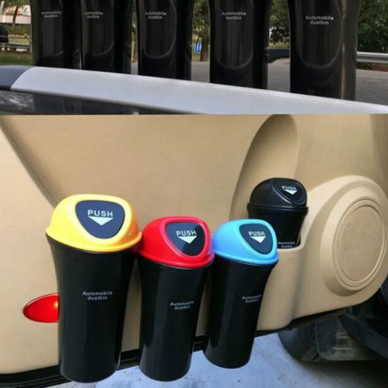 

Car Trash Can Organizer Garbage Holder Automobiles Storage Bag Accessories Auto Door Seat Back Visor Trash Bin Paper Dustbin