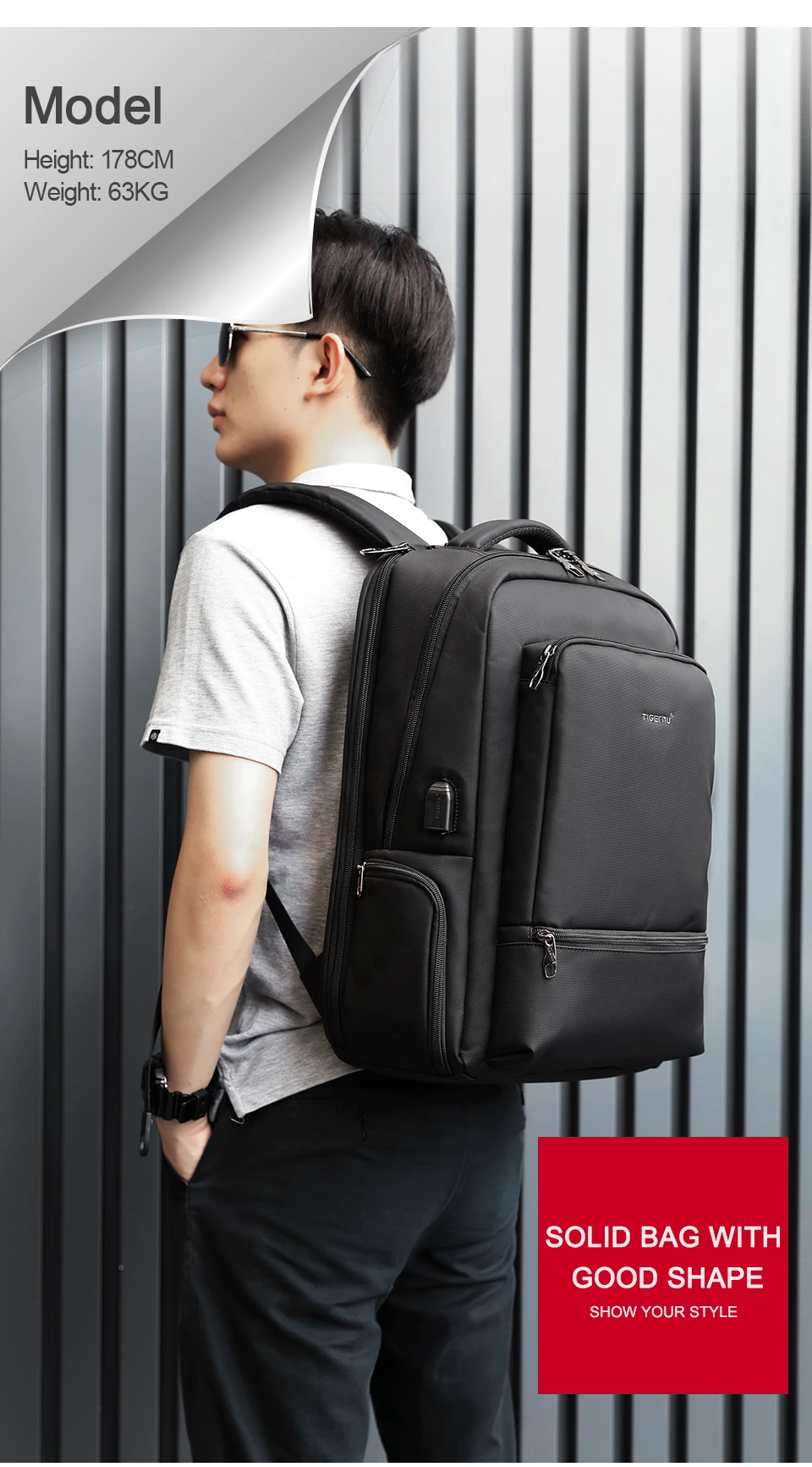 7.Men 15inch Laptop Backpacks