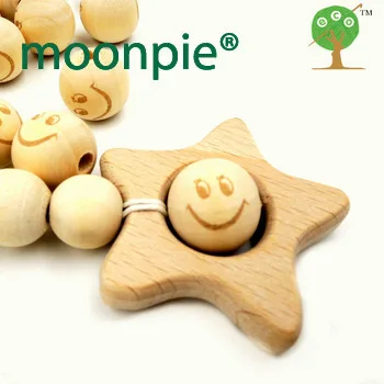 20mm wood round ball bead SMILE EMOJI FACE shaped burnt engrave diy accessory wooden craft for teether boy ocean EA144