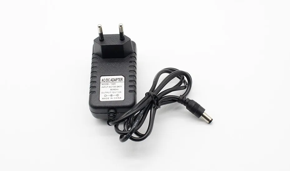 1 шт. 12V2A AC 100 V-240 адаптер конвертер DC 12 V 2A 2000mA Питание Европа США Великобритания Австралия Штекер 5,5 мм x 2,1-2,5 мм для Светодиодный CCTV