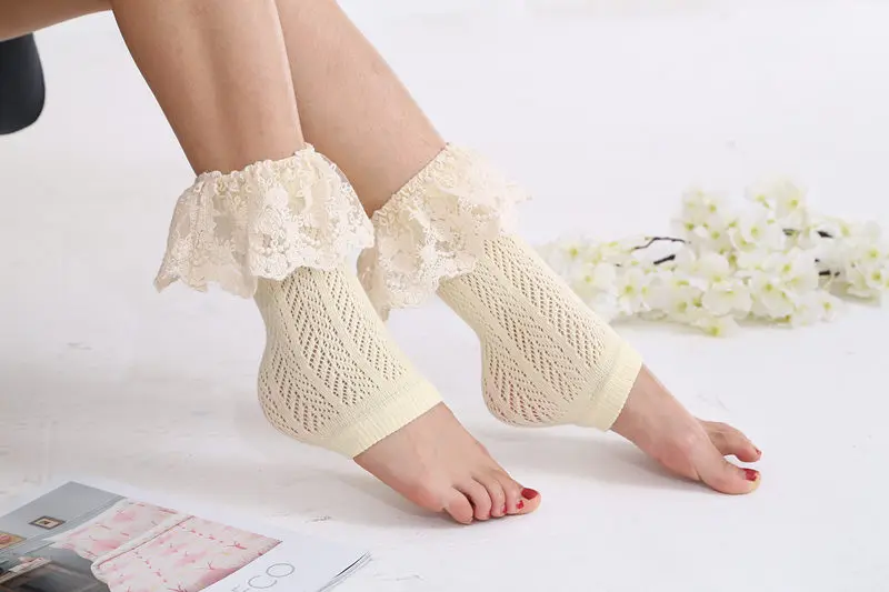 Женское нижнее белье lounge basic Длинные Короткие чулки в сеточку из пряжи Чулки с
