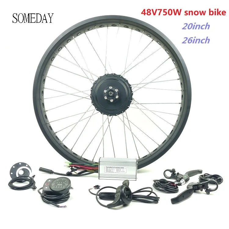 

SOMEDAY EBIKE 48V 750W fat tire with LED900S display electric bicycle snow bike rear cassette hub motor 20inch 26inch