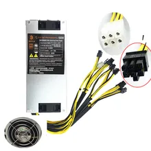 T. f. skywindintl 1800w fonte de alimentação 6pin * 10 antminer apw3 + +-12-1600 eth psu antminer s9 s7 l3 btc ltc dash mineiro fonte de alimentação(China)