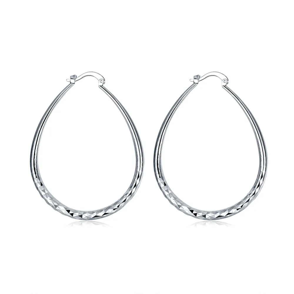 

Free shipping 925 sterling silver earrings European and American style exaggerated earrings women's fashion round ear ring