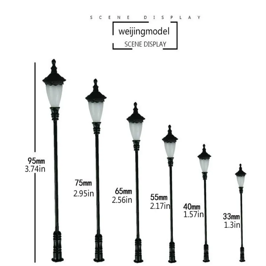100 шт 1/25-1/200 масштаб новой модели свет улицы сад фара для парковки Светодиодный 3 V для архитектурных Modelmaking