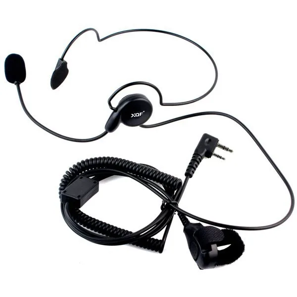 XQF 2pin 2 5 мм гарнитура микрофон палец PTT наушник для Kenwood TK 3107 Walkie talkie BaoFeng UV 5R Wouxun KG