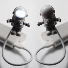 Креативная Гибкая светодиодная настольная лампа Гибкая Usb защита глаз клавиатура светильник для чтения прикроватная лампа астронавт домашний декор для гостиной