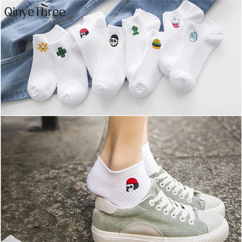 المرأة الأبيض المتناثرة لطيف الجوارب الإناث قصيرة الجوارب محب لوح التزلج الكاحل جوارب بأشكال مضحكة التطريز الكوك فتاة القاتل الصبار الحب المرأة الأبيض المتناثرة لطيف الجوارب الإناث قصيرة الجوارب محب لوح التزلج الكاحل جوارب بأشكال مضحكة التطريز الكوك فتاة القاتل الصبار الحب