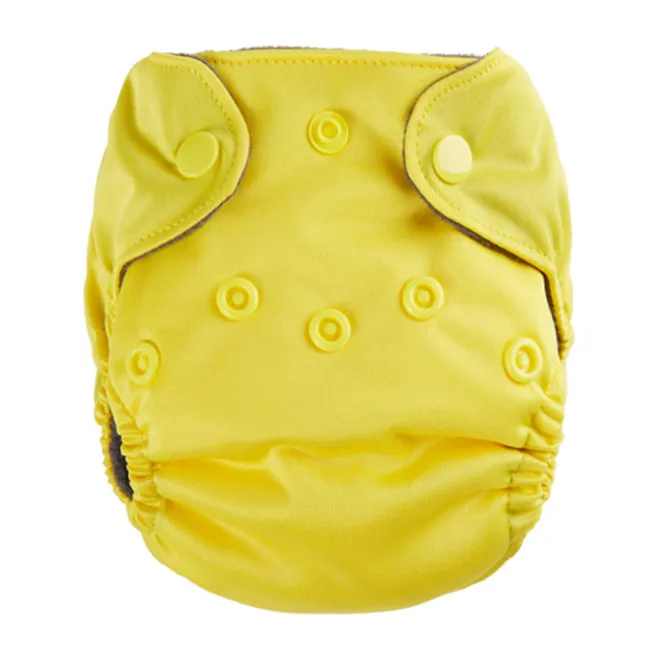 Памперсы для новорожденных ультратонкие NB Детские подгузники пеленки пупка бамбуковый уголь Двойные гусики подходят для детей 2-4 кг - Цвет: Yellow
