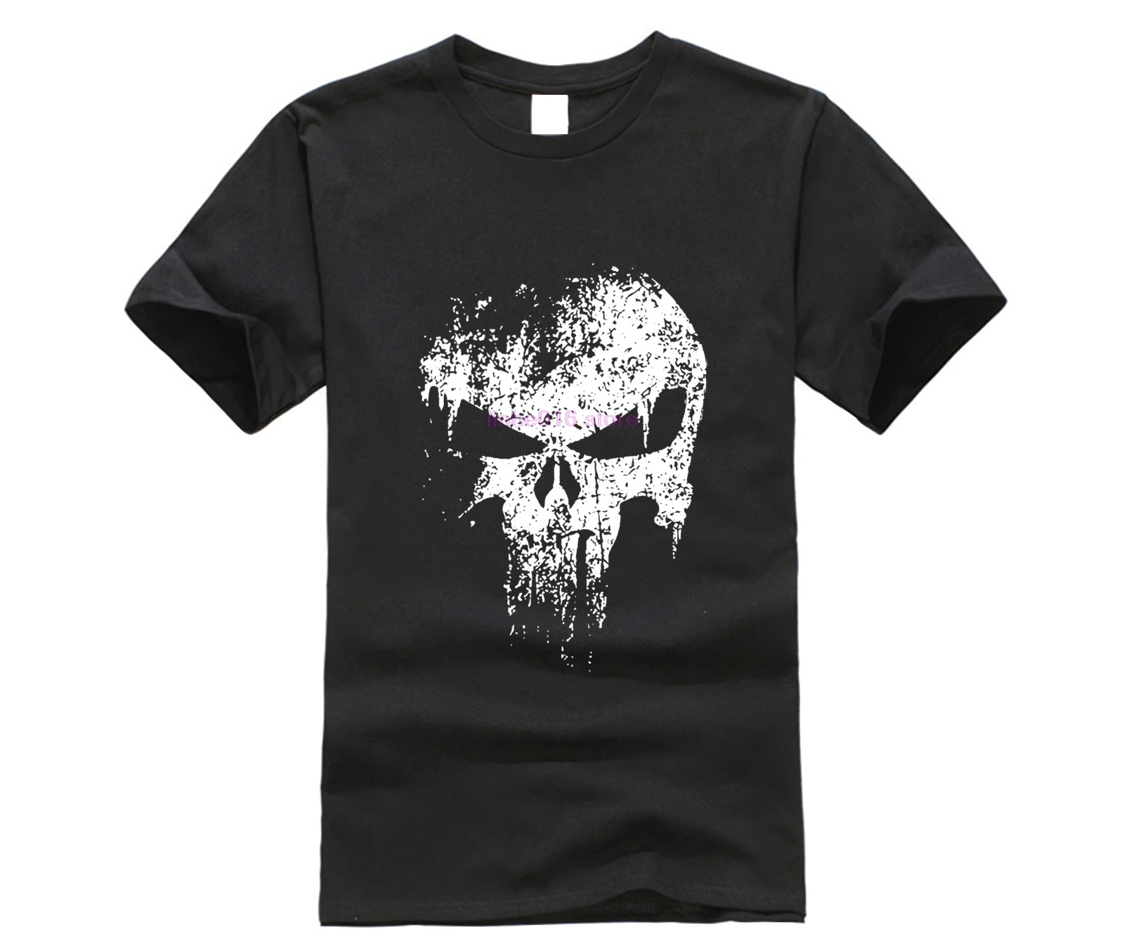 

COOLMIND PU0312A 100% cotton casual short sleeve punish printed men T shirt street style cool comfortable fabric men T-shirt