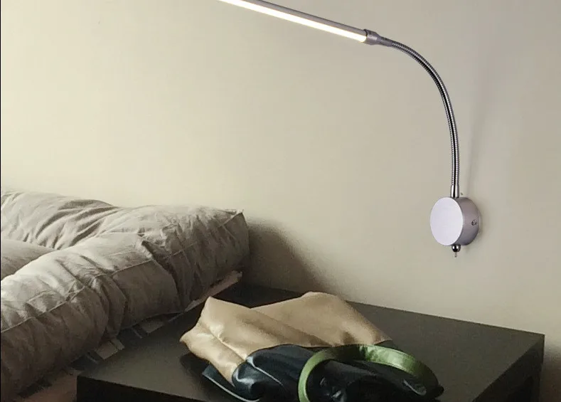 Современный творческий гибкие Aluinum светодиодный настенный светильник для прикроватной тумбочке Ванная комната Зеркало Моды Illuminare