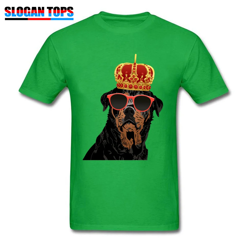 Slim Fit Summer Fall 100% Cotton Fabric Crewneck Tops T Shirt Short Sleeve Normal Clothing Shirt New Coming Design T-Shirt Thug Life King Rottweiler Funny T shirt for Rottweiler Parents o green