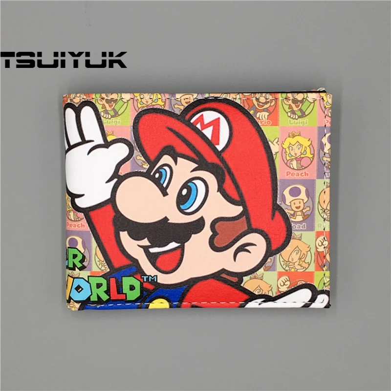 

2019 New Arrival Hot Selling SUPER MARIO BROS. wallets Caroon kawaii short leather bifold portemonnee