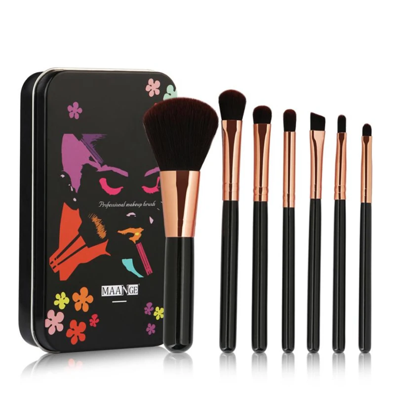 MAANGE 7PCS Makeup Brush Set tools Foundation Eyebrow Eyeliner Blush Cosmetic Concealer