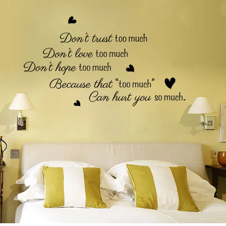 aw9359 Vinyl Wall Stickers Quotes Removable Decorative Decals for Home
