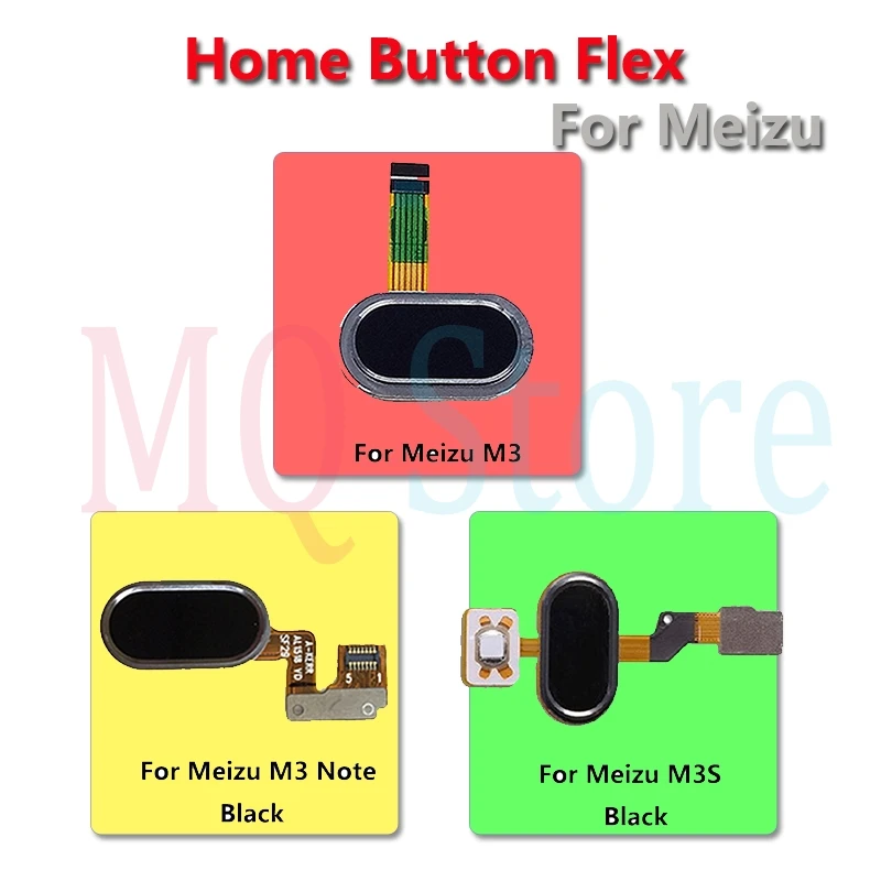 

Original Home Key Fingerprint Return Button Touch ID Sensor Ribbon Flex Cable Mobile Phone Repair Parts For Meizu M3 M3s Note