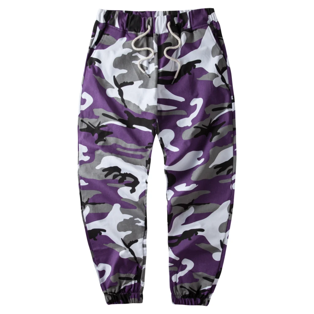 Камуфляжные военные брюки, мужские брюки-карго в стиле хип-хоп, скейтборд, комбинезон, брюки Ins Network с Bdu High Street Jogger - Цвет: Purple(zise)