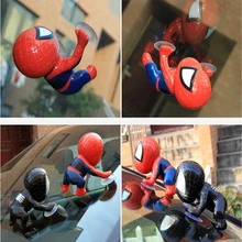 Игрушечный автомобиль Человек-паук для скалолазания на окно, украшение для автомобиля, аксессуары для автомобиля