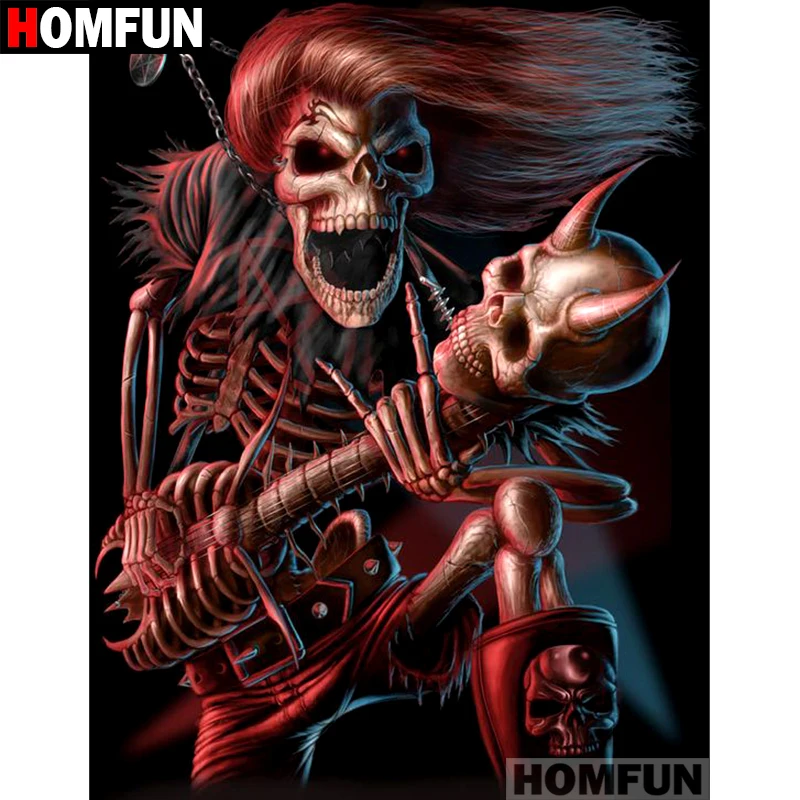 

HOMFUN Full Square/Round Drill 5D DIY Diamond Painting "Skull Rock" Embroidery Cross Stitch 5D Home Decor Gift A07371