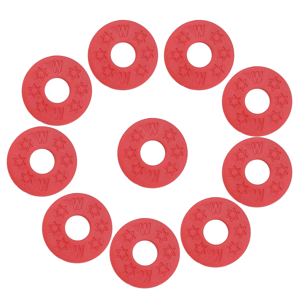 10 Pieces Acoustic Electric Guitar Bass Strap Block Rubber Safety Strap Lock Washer Gasket Cushion