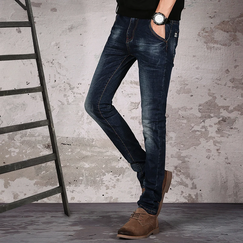 Hot Sale Men's Business Classic Leisure Jeans Basic styles men Jeans Slim fit pants High Quality Plus Size 8035