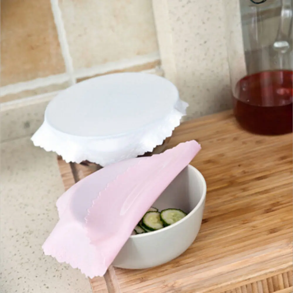

Food Grade Silicone Wrap Food Fresh Keeping Lid High Stretch Seal Vacuum Container Cover Storage Lids Kitchen Tool