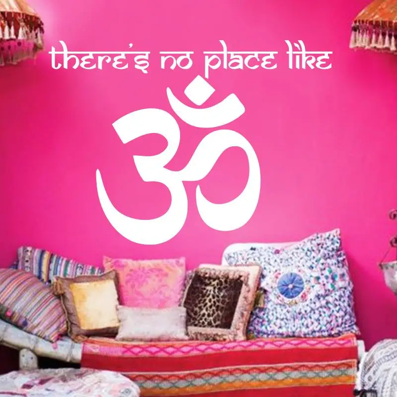 Om Shanti символ индуизм виниловая наклейка на стену Yogs Namaste наклейки для украшения