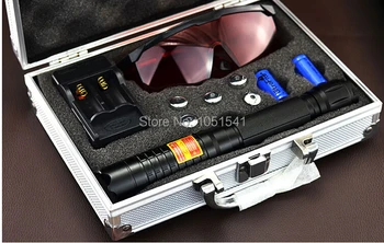 

Strong power military blue laser pointer 10000m 450nm hunting flashlight lazer burning match/pop balloon/cigarettes+Free glasses
