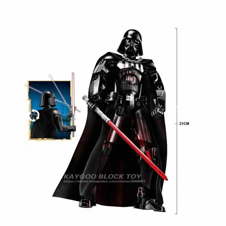 Звездные войны Buildable Figure Building Block Дарт Вейдер кило Боба Джанго Рен Фетт фигурка
