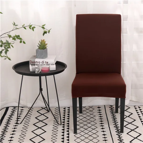 Однотонная накидка на стул из спандекса, для столовой, эластичный чехол для сиденья, защитный чехол для ресторана, Banquet34 - Цвет: Color 6