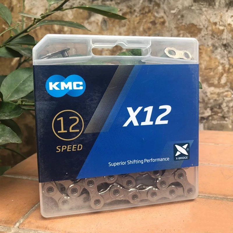 KMC X12 12 Скоростей 126л MTB горный велосипед велосипедная цепь 12 s Золотая цепь с волшебной кнопкой для деталей велосипеда с оригинальной коробкой - Цвет: KMC X12 Sliver