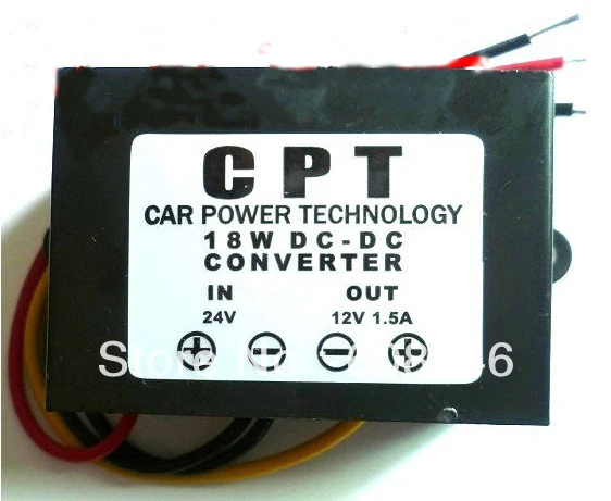 

DC 24V to 12V 1.5A 18w DC-DC Buck Down Voltage Power supply Module CAR LED Waterproof Car Power Supply Module