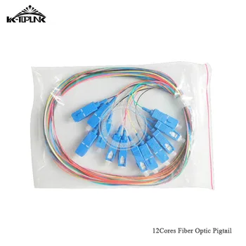 

10pcs 12core SC UPC pigtail 1.5m SC UPC connector 0.9mm Carrier-class indoor 12 core sector pigtail wholesale price