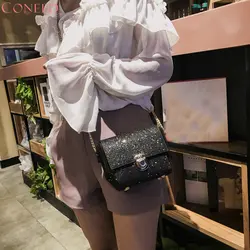 CONEED модные женские туфли женские сумки Crossbody цепи Bling Посланник Сумка Сумочка Прямая поставка ap23m30