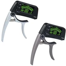 Multifuncional LCD electrónico Guitarras capo Tuner para Guitarras bajo tcapo20 SS
