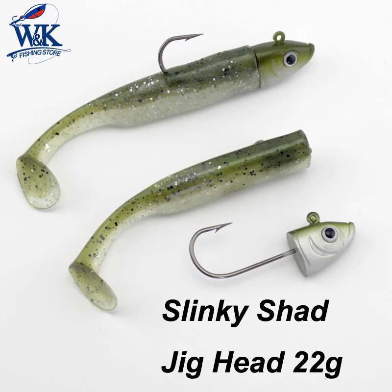 Slinky Shad 22g Jig Head 2pcs/lot at 3/0 Jig Hooks for Shad Weighted  Inshore Fishing Lure JIG Head Soft Lures JIGS - AliExpress