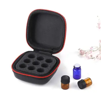 

9 Bottle Portable Essential Oil Case Carrying Holder 1ml 2ml 3ml Small Bottle Perfume Oil Nail Polish Storage Bag Box Travel