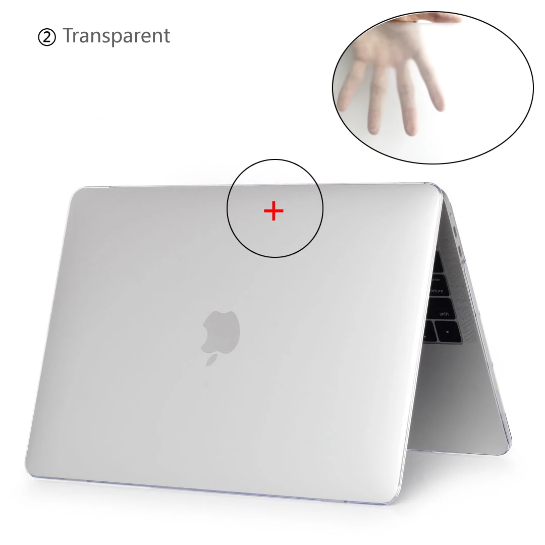 Жесткий матовый чехол для ноутбука Apple MacBook Air 13 11 Pro retina 12 15 для mac book New Pro 13 15 дюймов с сенсорной панелью A1706 - Цвет: Matte Transparent