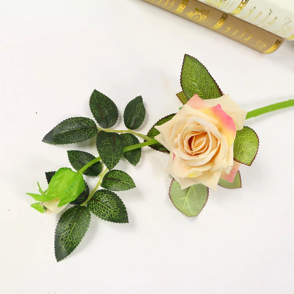 Large Artificial Flowers Roses For Wedding Party Table Home Decoration Real Touch Silk Flowers Bunches Fake Flowers Bouquet (3)