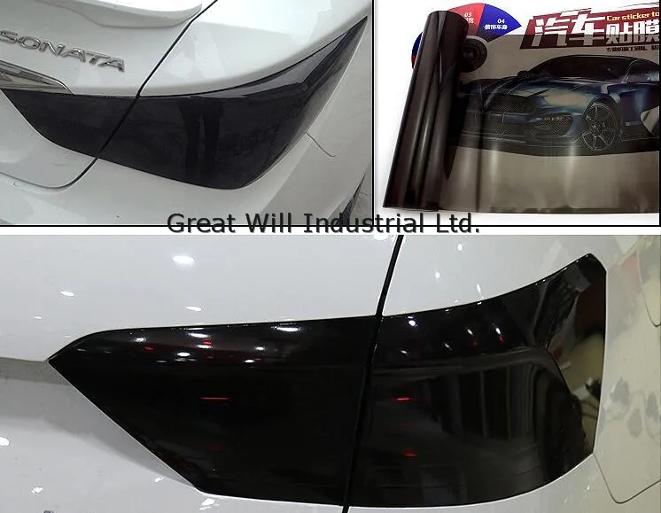 

1 Roll/Lot Dark Smoked Black Headlight Film Tint Taillight Car Motorbike Rear Lamp Tinting Film Fame Will Size 0.3x10m/Roll