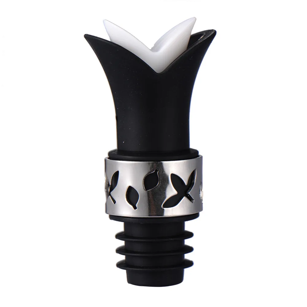 Wine Bottle Stoppers Silicone Approved Food Grade Durable Wine Pourer