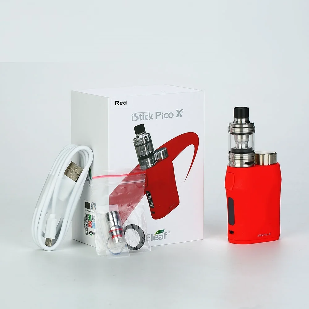 Подарок! Оригинальный Eleaf iStick Pico X с MELO 4 D22 комплект 75 Вт 2 мл баком в 0 15 Ом EC M