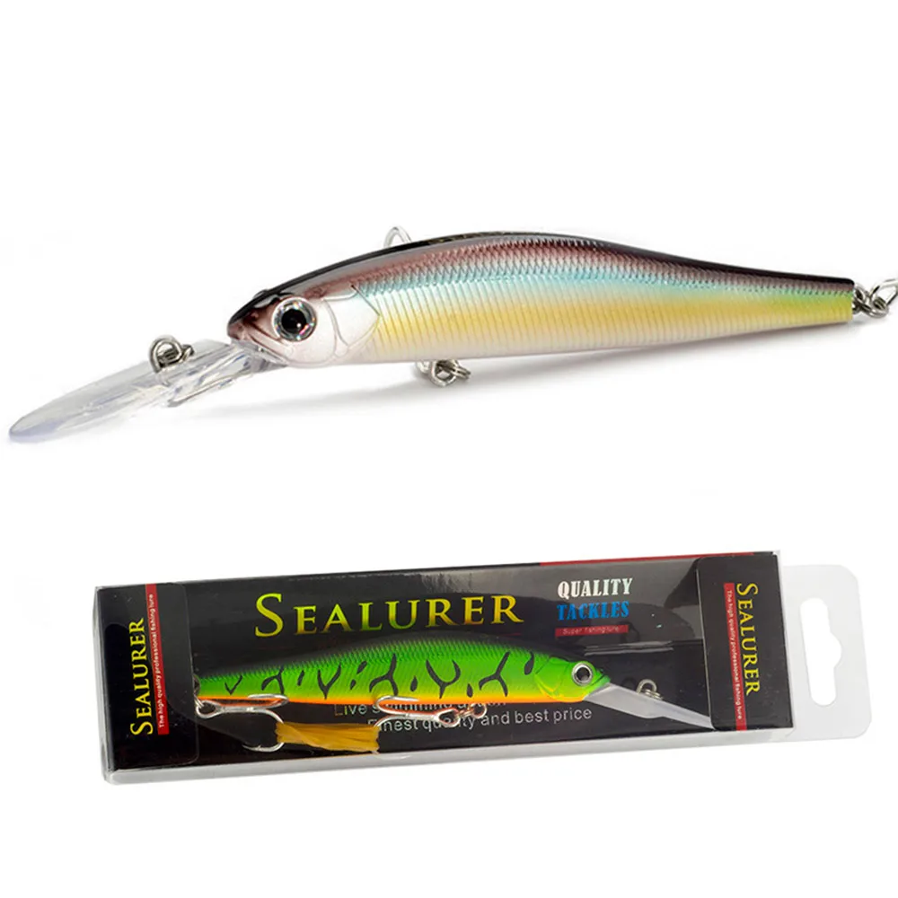 

1PCS New Fishing lure Sinking Wobbler Long Tongue Minnow 12cm 11.3g Professional Far-casting Magnet System High frequency swing