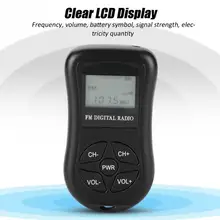 Мини цифровой FM ЖК-дисплей персональное радио с наушником ремешок портативный цифровой FM радио непрерывное использование for48-50 часов