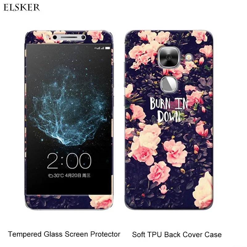 

Tempered Glass Screen Protector For LeEco Le Max 2 Case Emboss Cartoon Soft TPU Phone Case For LeEco Le 2 2 Pro S3 Max2 Cover
