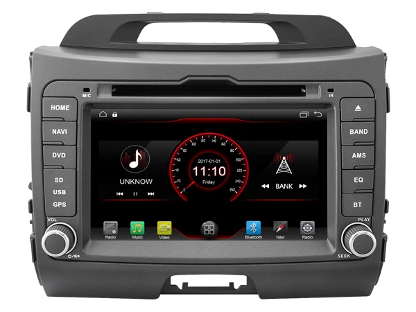 Discount Android 8.1 quad core car dvd player media stereo wifi carplay tpms obd dvr gps headunit for KIA SPORTAGE(2011-2012) 5